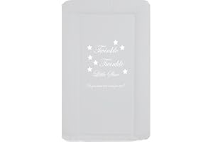 BABIESWITHLOVE Deluxe Unisex Baby Waterproof Changing Mat with Raised Edges - Twinkle Twinkle Little Star, Do You Know How Loved You are? Bold Grey