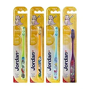 Jordan Buddy Soft 5-10 Yrs Toothbrush Pack Of 4 (Color May Vary)