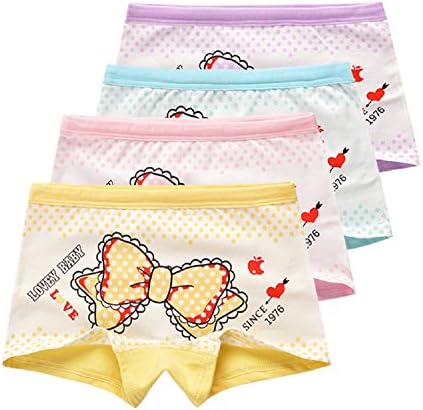 Usex Sense 12 Pack Little Girls Cotton Boyshorts Lovely Boxers Underwear Size 2-12 Years (S 1-3years, Custom 1711)