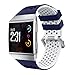 Produktbild Breathable Lightweight lüften Silikon perforiert Zubehör Sport Bands für Fitbit Ionic 145-210mm (Dunkelblau)