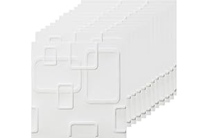 JOLOV 3D Pannelli da Parete 30 x 30 cm, 12 Pezzi PVC Pannelli Decorativi 3D per Parete, Riciclabile, Impermeabile, Termoresistente per Interno, ufficio, sala giochi (30 * 30cm, S015)