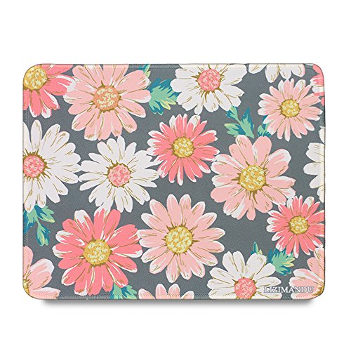 Gaming Mauspad(260 x 210 x 4 mm) ,Lizimandu Silent Designer Mousemat /Standard Size Anti-Rutsch-Gummi-Basis Mauspad(Gänseblümchen/Daisy)