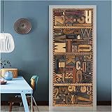 Función de la etiqueta de la pared de la puerta: decoración del hogar, fácil de aplicar, desmontable, durable, a prueba de humedad, impermeable
