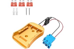CHEEYYIIE Battery Adapter 20V for Power Wheel Adapter Compatible with Dewalt 20V Battery with Wire Harness Connector Compatible with Peg-Perego Children Ride-on Car, 12AWG Wire with 40A Fuse