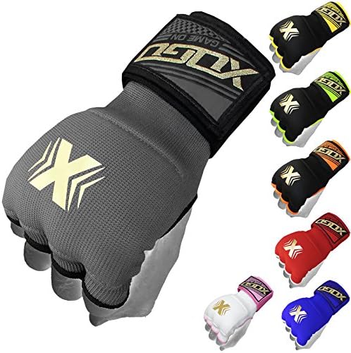 XOGO PRO Training Boxing gel Inner Gloves Hand Wraps MMA Fist Protector Bandages Mitts (Small, Grey)