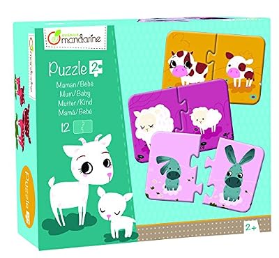 Avenue Mandarine puzzle 2 pièces maman bébé avenue mandarine