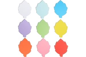 MIXTEACH 72 Pcs Leaf Cutouts Paper Leaves Assorted Color Leaf Cut Outs Leaves Paper Shape for DIY Craft Classroom Bulletin Boards Decoration, 4.3X 5.9 Inches