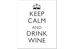 PARTIKRAFT Pack of 2 - Keep Calm Drink Wine Labels - Fun Textured Self Adhesive Wine Labels