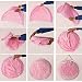 ASIV Folding Baby Pop Up Travel Bassinette, include Mosquito Net, Pillow, Mattress, Music box and Mesh Bag, 108 x 65 x 52 cm, Pink