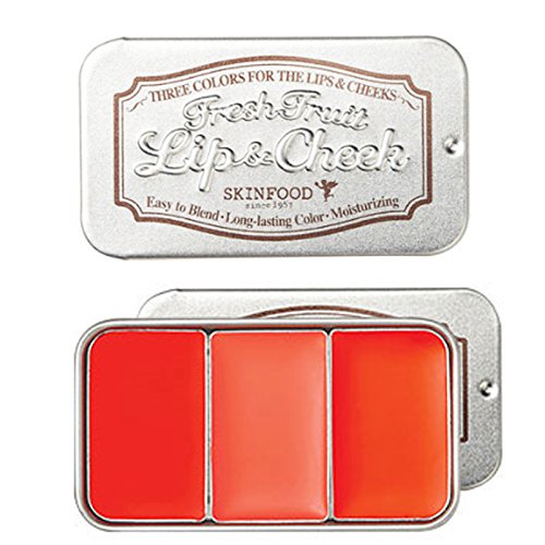 SKINFOOD LIP And CHEEK 1+1 Set Fresh Fruit Trio Color Lip Cheek Gloss Balm Shadow (Mini Tomato 1+1)