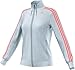 Produktbild adidas Damen Trainingsjacke Essentials 3S Tracktop, Light Grey Heather/Flash Orange, XXS, S21014