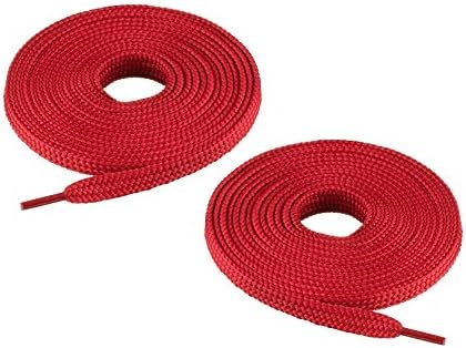 Chris Sol flat shoe laces (1 pair), approx. 7.0 mm wide red red