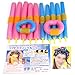 SODIAL(R) 12 LARGE BENDY TWIST SAFE HAIR HAIRDRESSING ROLLERS FOAM CURLERS