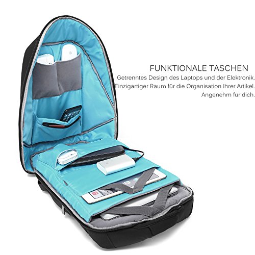 CoolBell Stadt Anti-Diebstahl Tasche mit Codeschloss Leicht Schulrucksack 15 6 Zoll Laptop Rucksack mit USB Ladeanschluss Functional Reise Knapsack Wa