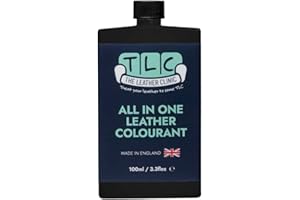 The Leather Clinic All in One Leather Colourant | Self Seal Leather Dye Repair Paint | Recolour Furniture, Sofas, Car Seats (Black, 100ml)