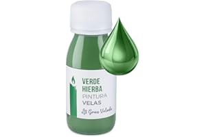Gran Velada - Pintura Verde Hierba para Velas 60ml | Color para Velas Caseras | Pintura Especial para Velas