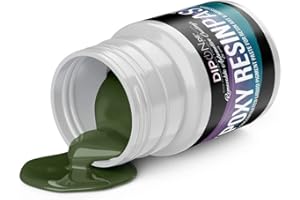 DIPON Pasta de color verde RAL 6011 profesional de alta pigmentación para resina epoxi, resina epoxi de poliuretano (80 gramos)