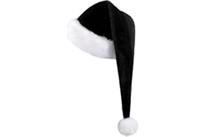 KONVINIT Luxury Santa Claus Hat, Christmas Party Hat for Men and Women, Red