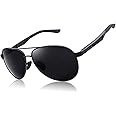 CGID Sunglasses Mens Polarised Premium Al-Mg Alloy Pilot UV400, Flexible Spring Hinges Sun Glasses for Men Women Shades