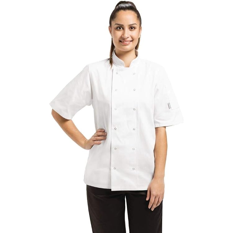 Pantalon De Chef Femme Élastiqué - 2 Poches - Taille XS à 3XL - Noir/Blanc - SNV