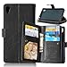 Produktbild UBMSA-Neue Luxus-Leder-Mappen-Schlag-Standplatz-Fall-Abdeckung Taschen and Schalen f¨¹r Sony Mobile Xperia Z3 [Eingebaute 9 Kreditkarten Slots]