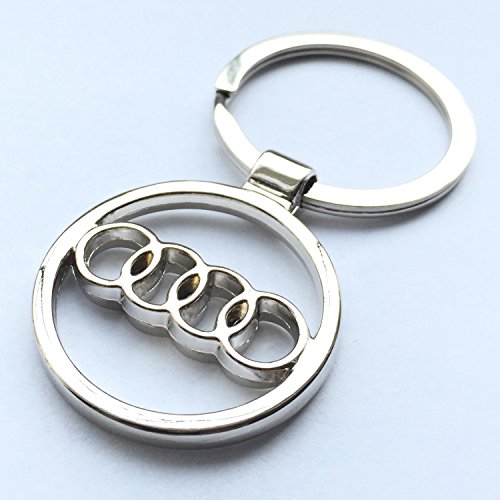 Preisvergleich Produktbild Audi Chrom Metall Car Logo Schlüsselring Schlüsselanhänger Schlüsselanhänger