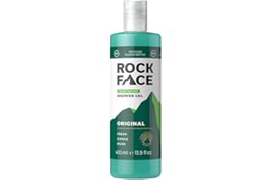ROCKFACE Rock Face Shower Gel - Original All In One Body Wash for Men, 410ml, Fresh Citrus Scent, Suitable for Hair and Body, Long Lasting Fragrance