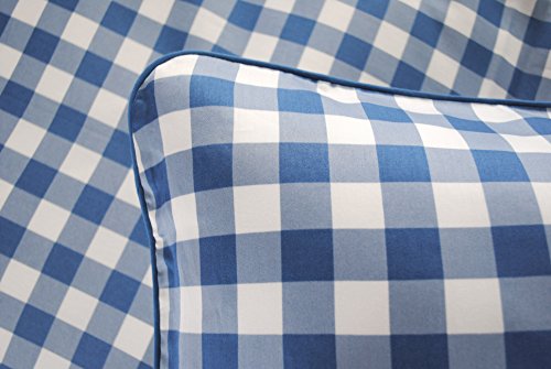 Satinbettwäsche 135×200 cm 100% Baumwolle Design „Quadrum Blue“ verschiedene Größen (135×200 cm) - 4