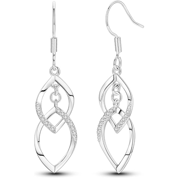 FJ Infinite oorbellen voor dames, 925 sterling zilver