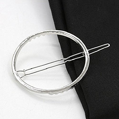 zhichengbosi 7 minimalistisch Dainty Gold Silber Hohl Geometrische Metall Haarspange Haar Clip Zangen, Kreis, Dreieck und Mond etc. silber - 3