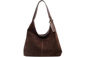 HiTotes Suede Tote Bag for Women Suede Bag Hobo Bags Trendy Slouchy Bag Tote Handbag Fall Purse Shoulder Bag Work Tote Handbag