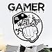 Produktbild Lovemq Gamer Liebe Wandtattoo Spiel Controller Wandaufkleber Kinder Schlafzimmer Vinyl Wandkunst Aufkleber Abnehmbare Spiele Wandbilder 42X47 Cm