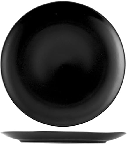 Set 6 Piatti Pizza In Vetro Opale Nero - Diametro 32cm, Lavabili In Lavastoviglie - Foto 6