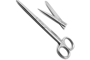 GIRO Nurses Stainless Steel Sharp/Blunt Scissors with Pocket Clip 130mm