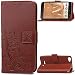 Produktbild Qiaogle Telefon Case - PU Leder Wallet Schutzhülle Case für Wiko Lenny 3 Max (5.0 Zoll) - SD02 / Braun Lucky Clover