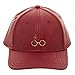 Produktbild Bioworld - Harry Potter - minimalistisch, Gold-Ton-, Metall-Ikone der Blitz Narbe und Brille - Baseball-Kappe aus rotem Polyurethan