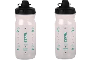 ZEFAL Pack Sense Soft 65 No Mud - Set di due Borracce Bici e MTB Con Protezione Della Tettarella - Senza BPA - Borraccia Ciclismo e Sportiva Inodore e Leggera - 2 x 650ml, Traslucido