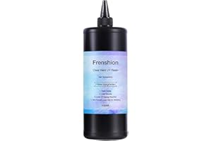FRENSHION 1000g UV Resin-Upgrade I Minute Quick Cure! Colle de résine époxy UV transparente de type dur pour la fabrication de bijoux, la coulée et le revêtement Craft Decoration-1KG