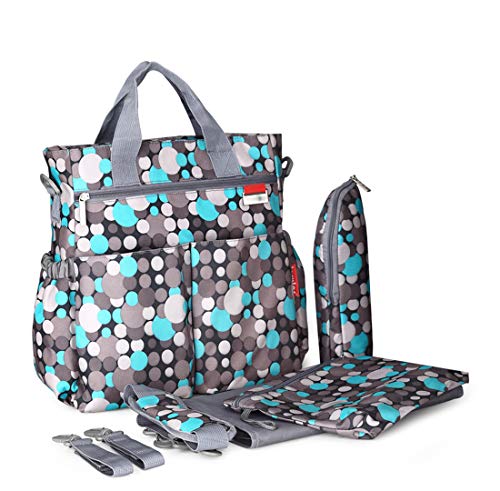 Preisvergleich Produktbild GAOXP Mütter und Kinder Pauschalreisen Essentials Multi Function große Kapazität Wasserdichte Mumie Beutel Mutterschafts Produkte Baby Rucksack Outdoor-Tasche Fashion Windeltasche,Tiffanyblue