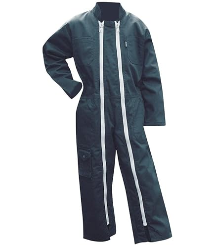 Tuta Da Lavoro Per Bambini In Cotone - Salopette Intera Con Zip Per Ragazzi 6-16 Anni - Foto 3