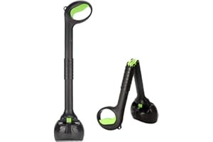 Ceasyde Grande Pelle à déjections Canines de 71,1 cm de Long avec poignée Pliable pour déjections Canines d'extérieur et d'intérieur - Pas Besoin de s'arrêter