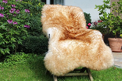 Island Schaffell Lammfell Merinoschaf groß 130-140cm geflammt ökologische Gerbung - 8