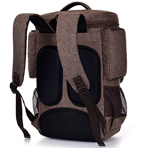 Laptop Rucksack, BRINCH Anti-Träne geräumig Reise Knapsack Rucksack Hikingtasche Studenten College Schulter Rucksack für 17 – 17,3 Zoll Laptop / Notebook / Macbook Computer, Braun - 8
