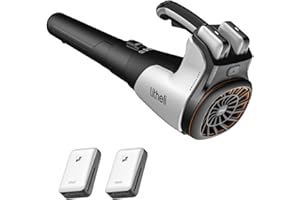 Litheli Laubbläser mit Akku Bürstenloser Laubbläser mit Turbolader 180km/h Luftgeschwindigkeit-973 m³/h Luftdurchsatz,mit Akku,Geeignet für Gartenpflege,Rasenpflege und Schneeräumung.