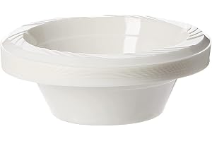 Khlaleej Pack Plastic Disposable Bowl 25-Pieces Set, 12 Ounce Capacity