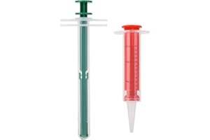 GOTOTOP Pet Feeder, 2 PCS Cat Dog Push Typ Fütterungsmedikamente Applikator Feeder Nadel trocken nass Dual Use(Feed Medicine)