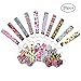 Price comparison product image Auidy_6TXD 10 pcs Chapstick Holders with 10 pcs Keychains, Neoprene Lipstick Protective Cases Cover Portable Balm Holders with Neoprene Wristlet Lanyards