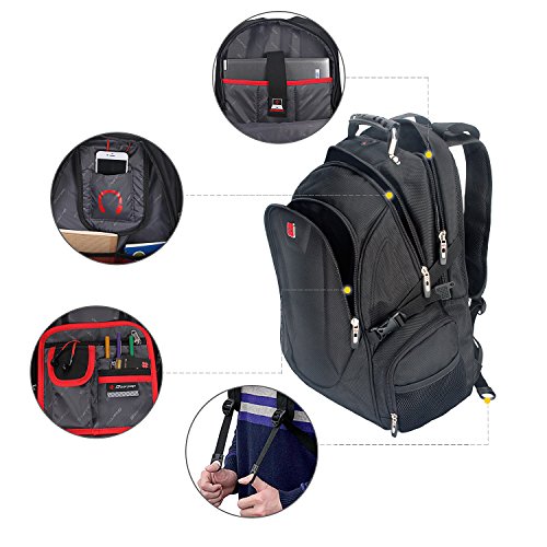 BB4349MBK Schwarz Freizeit im Freien Wanderrucksack / Laptop Rucksack - 8