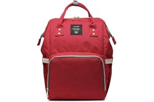ENJOY-UNIQUE Mommy Baby Diaper Bag Mother Nursing Bag Fashion Maternity Nappy Bag Large Capacity Baby Bag (Red)
