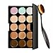 Imported 15 Colors Contour Face Cream Makeup Concealer Palette + Make up Brush RS.365.00